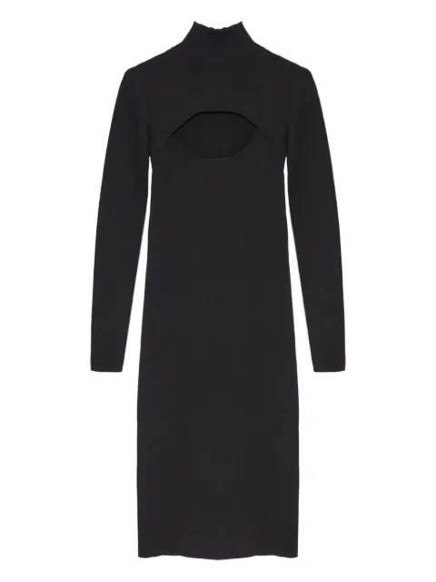 Yves Salomon kjole med høj hals og udskæringsdetalje