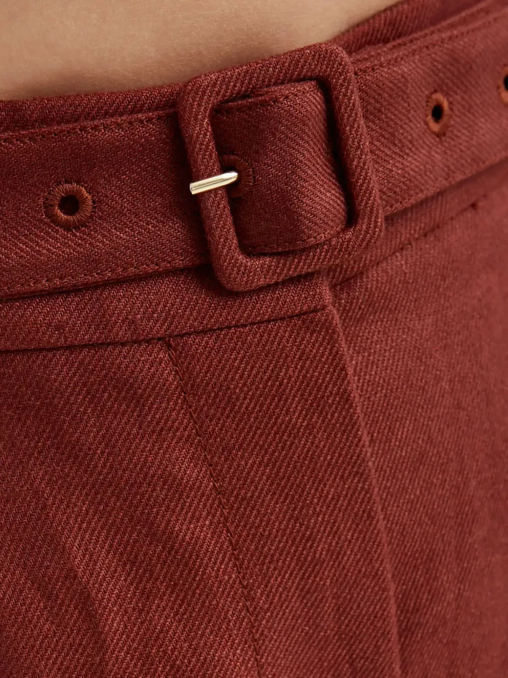 Gabriela Hearst Norman Belted-waist Trousers In Brown