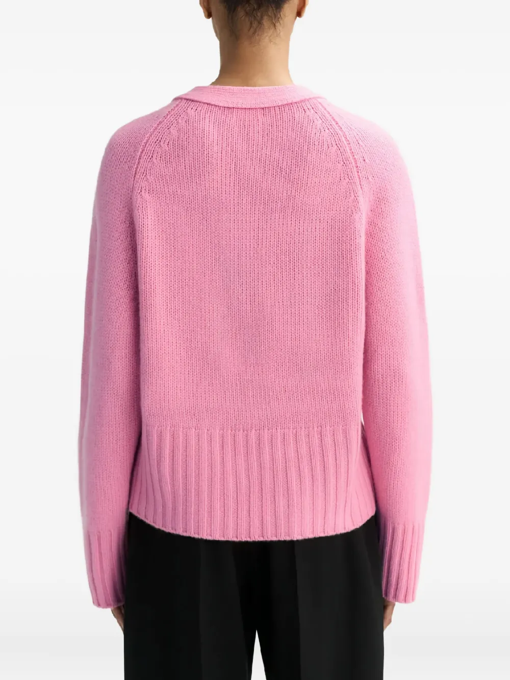 Soft Goat Vest met V-hals Roze