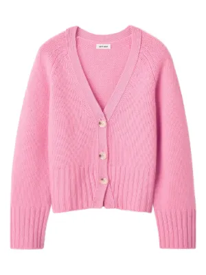 MOSCHINO JEANS Oversized V-neck Cardigan | Yellow | FARFETCH ID