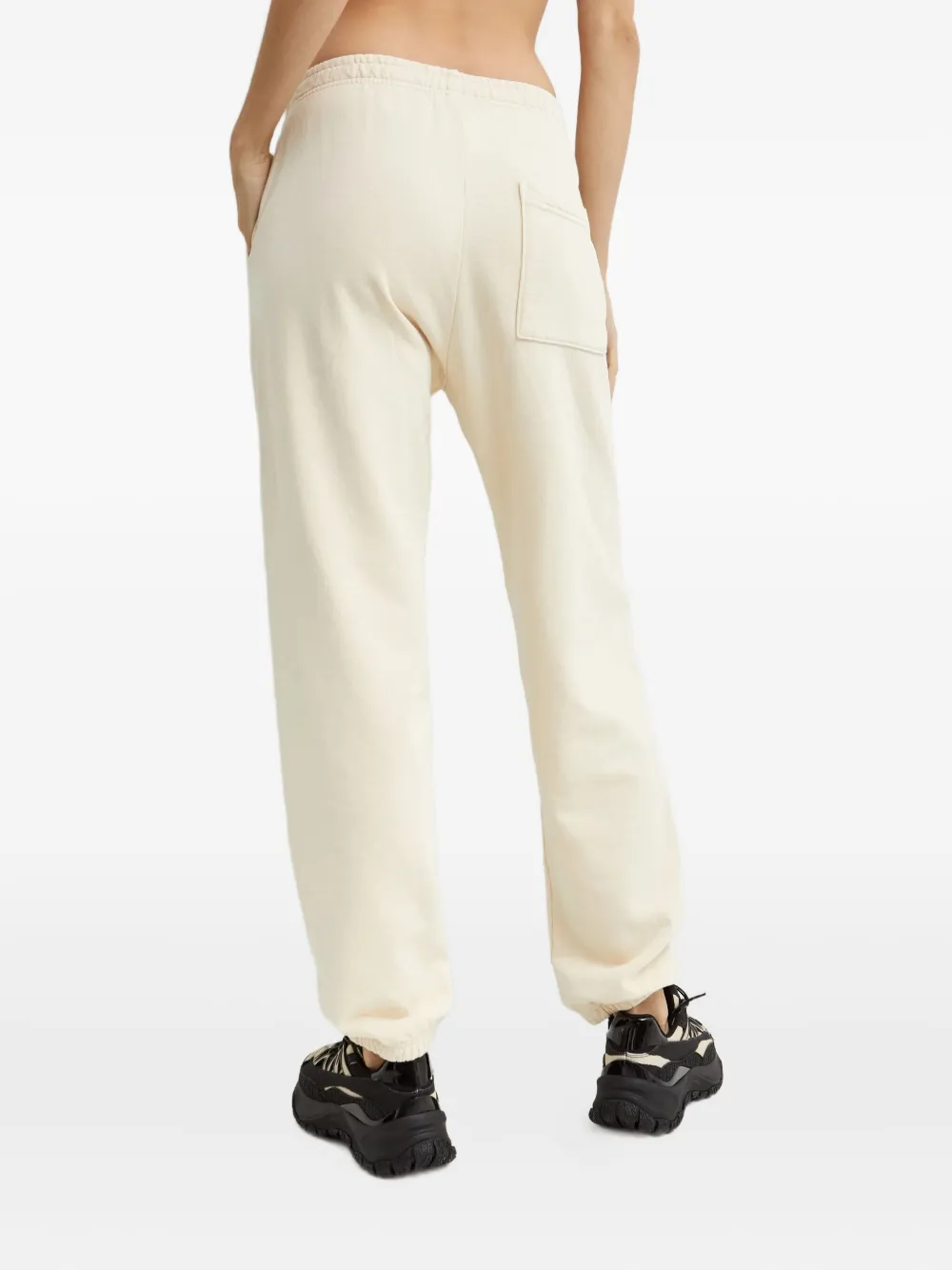 Sporty And Rich Drawstring Logo Trousers In Neutral
