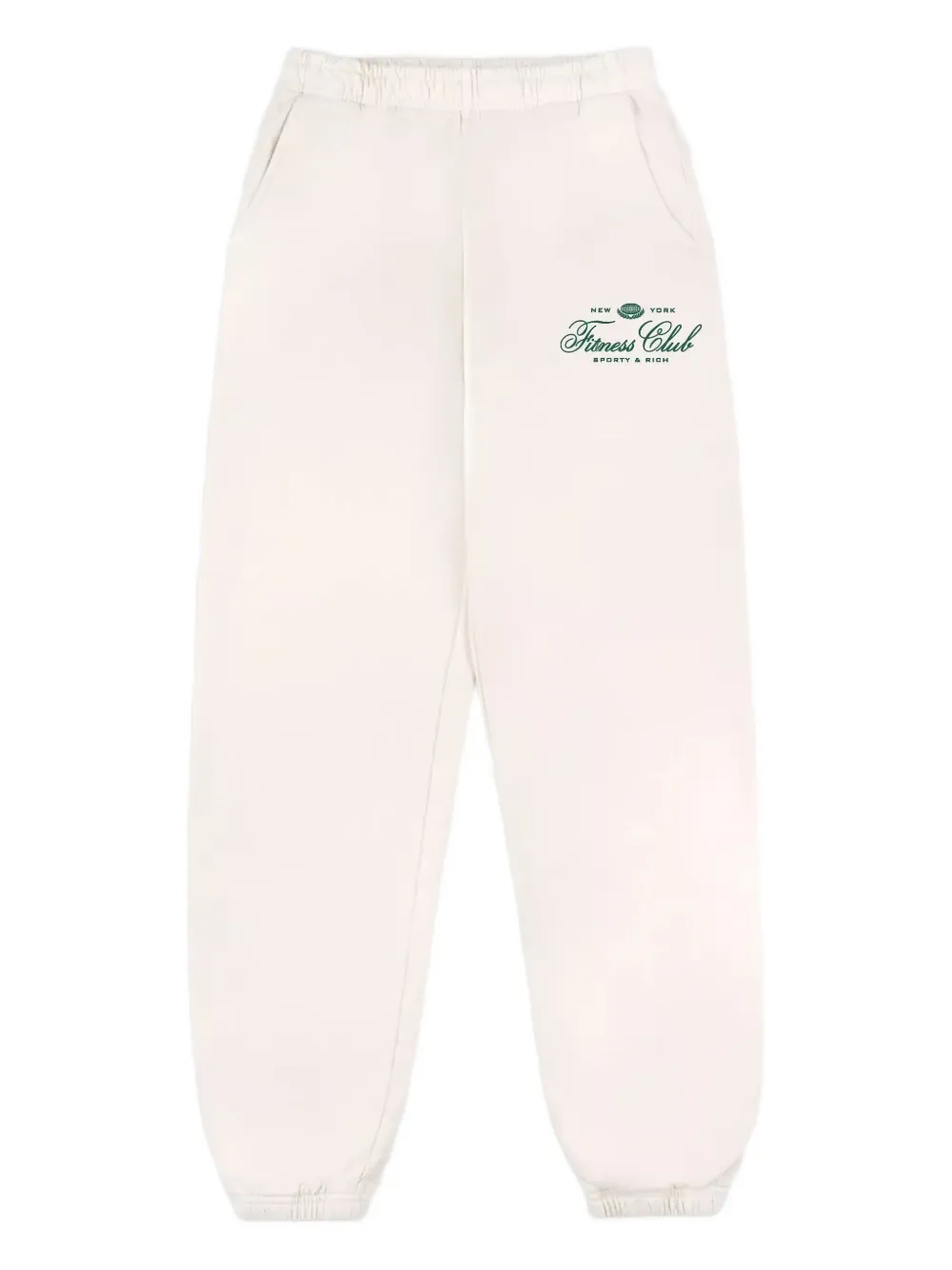 Sporty And Rich Drawstring Logo Trousers In Neutral