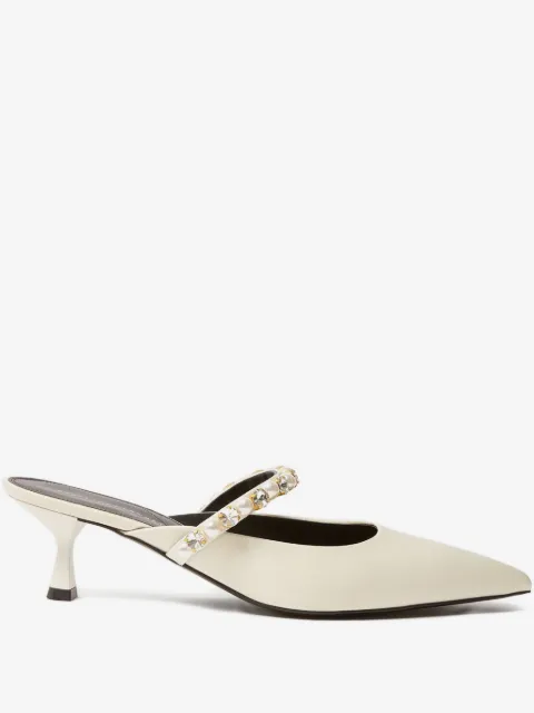 Stella McCartney Elsa pearl-embellished kitten heels