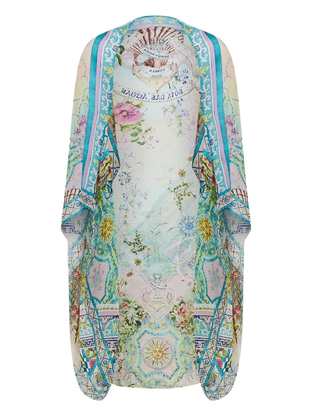 Camilla Floral-pattern Crystal-embellishment Beachwear In Multi