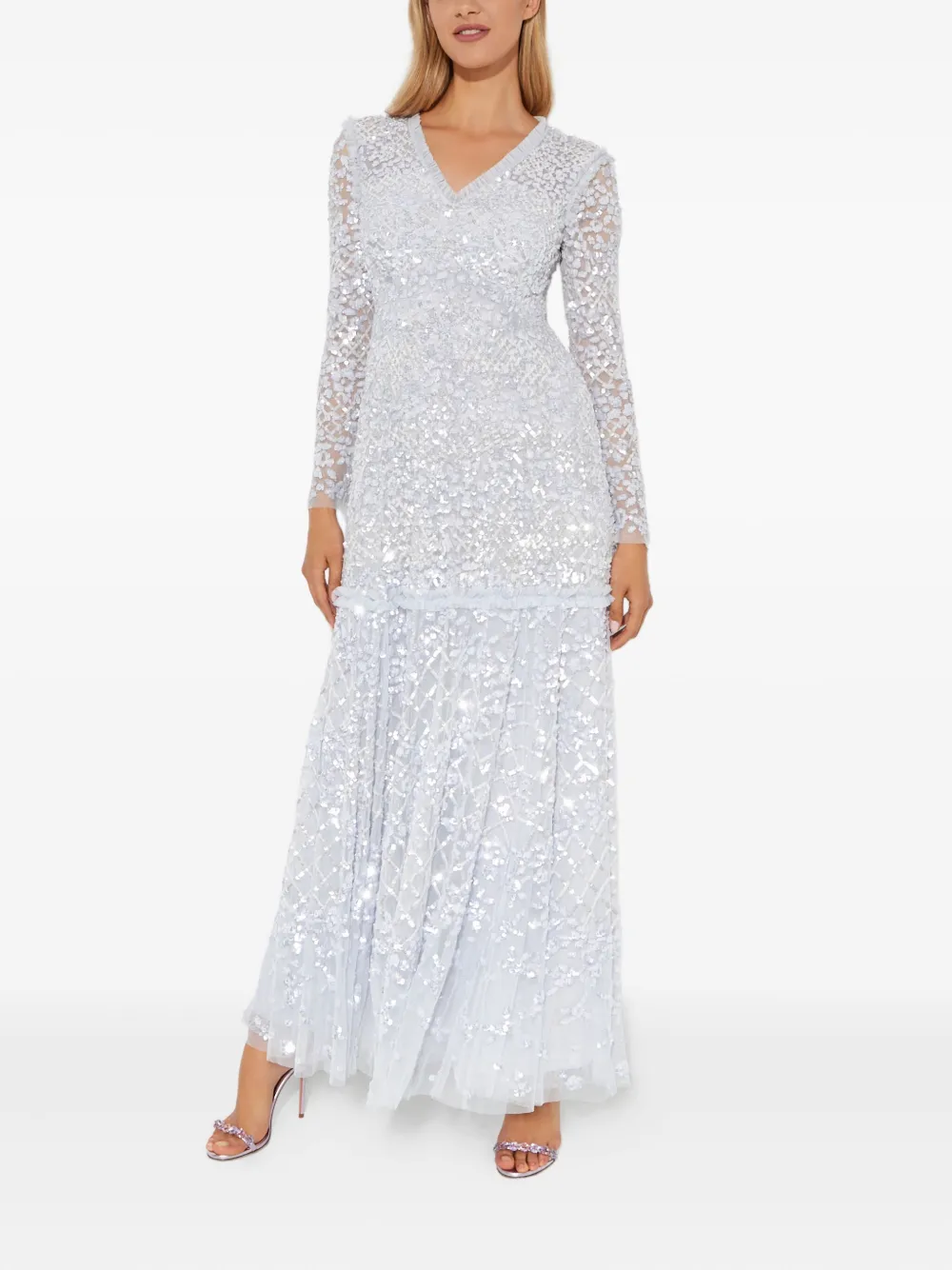 Needle & Thread Isabella sequinned maxi dress - Blauw