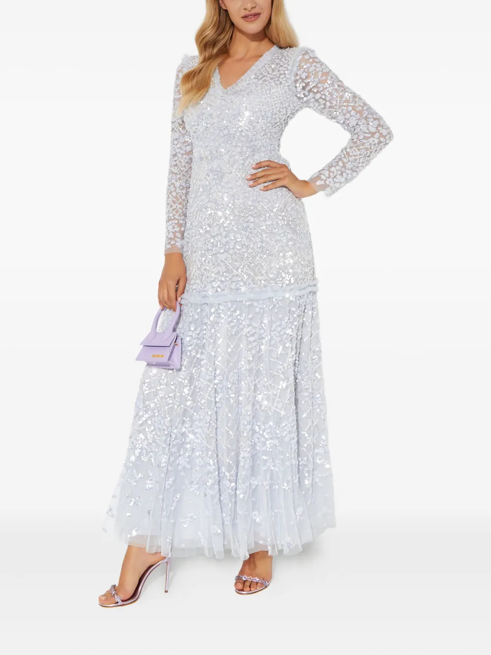 Needle & Thread Isabella maxi-jurk met pailletten Blauw