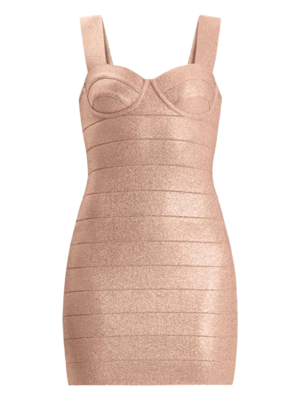 Hervé Léger metallic-effect mini dress - Oro