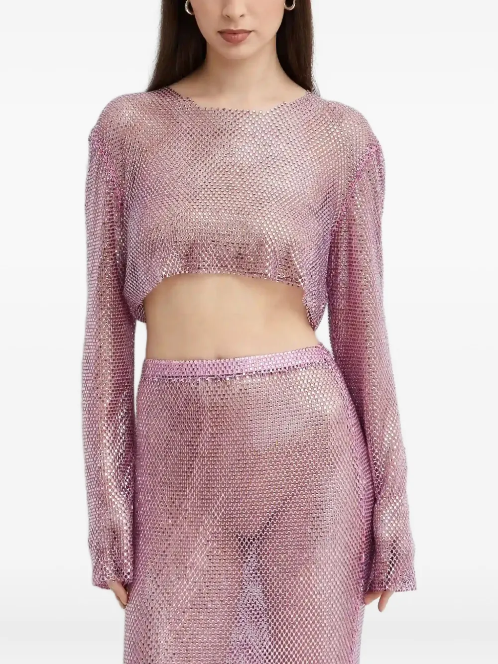  Santa Brands Crystal-embellished Top - Pink 