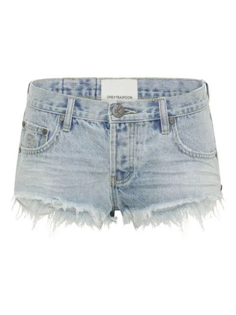 One Teaspoon frayed low-rise shorts