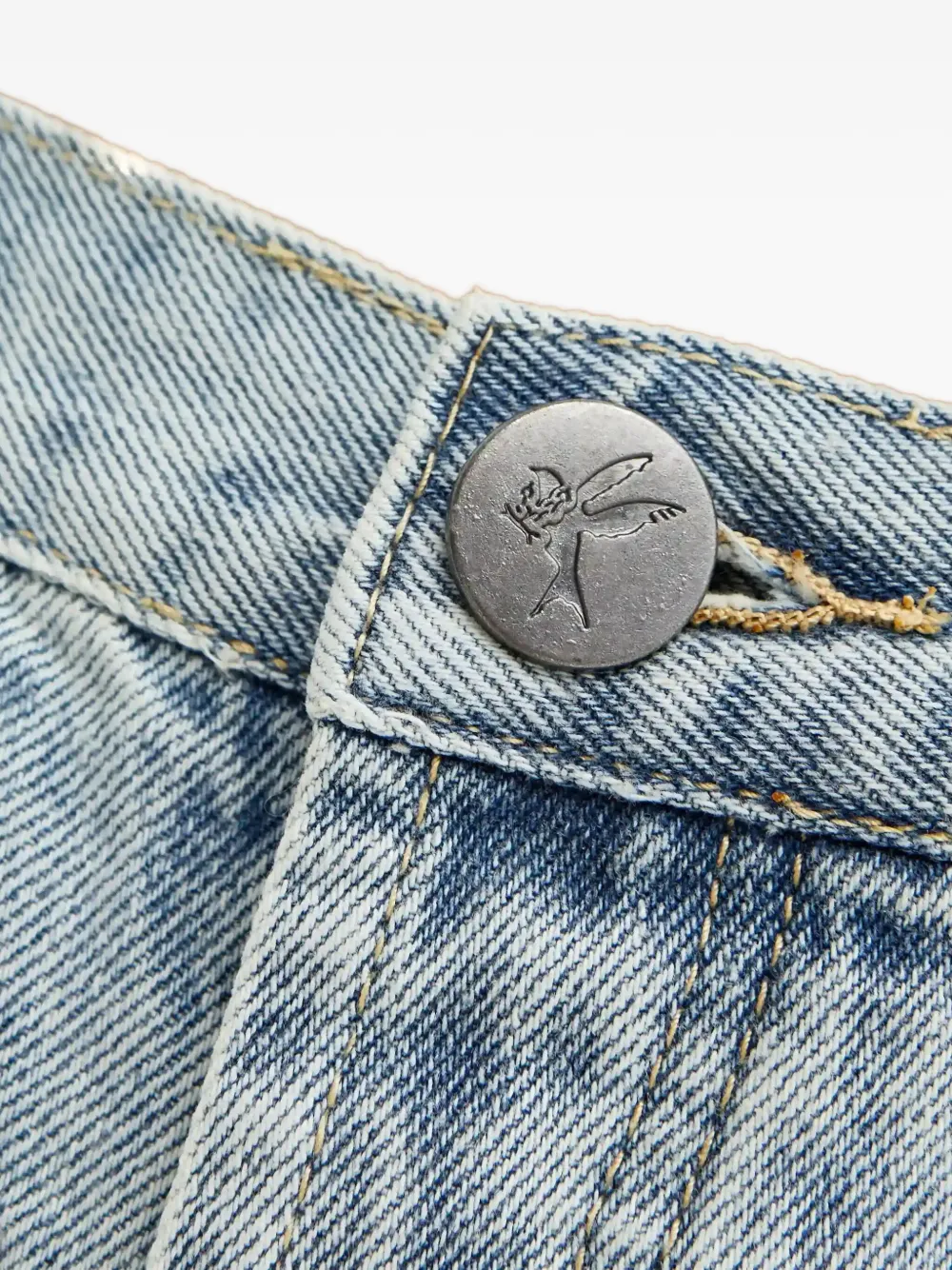 One Teaspoon Low waist shorts met franje Blauw