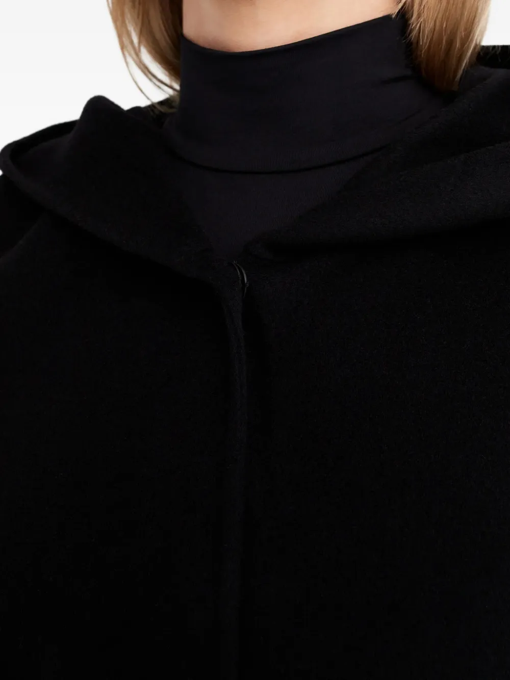 Aya Muse Hooded Cape In Black
