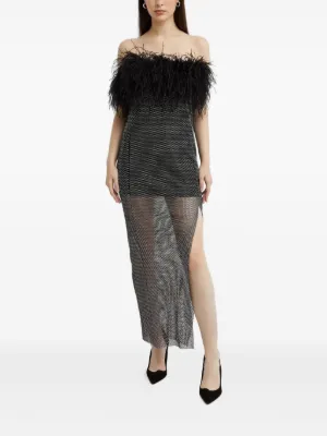 Santa Brands | Feather-Trim & Sequin Dresses | FARFETCH
