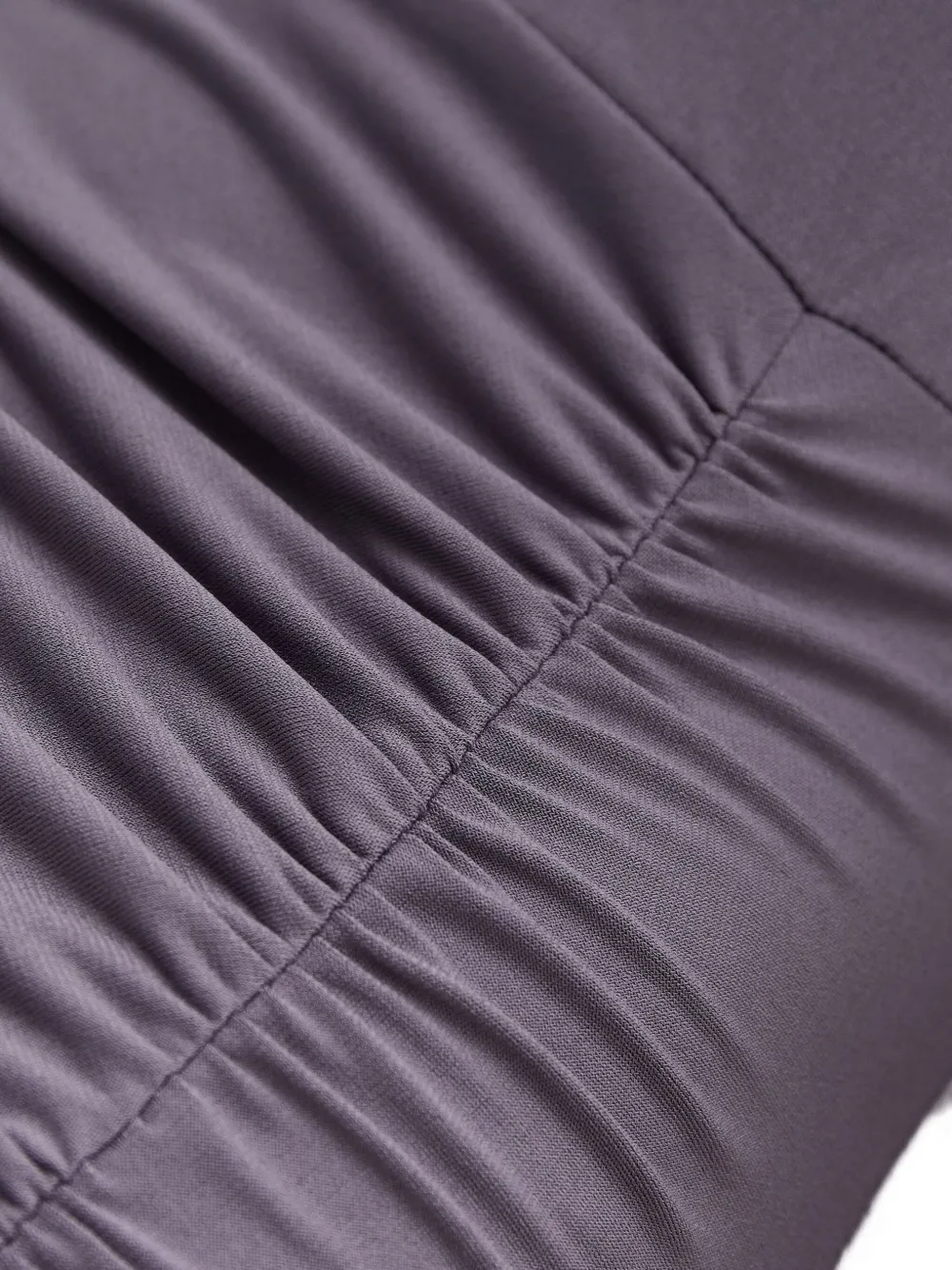 Herve Leger Asymmetric Ruched Maxi Dress In Purple