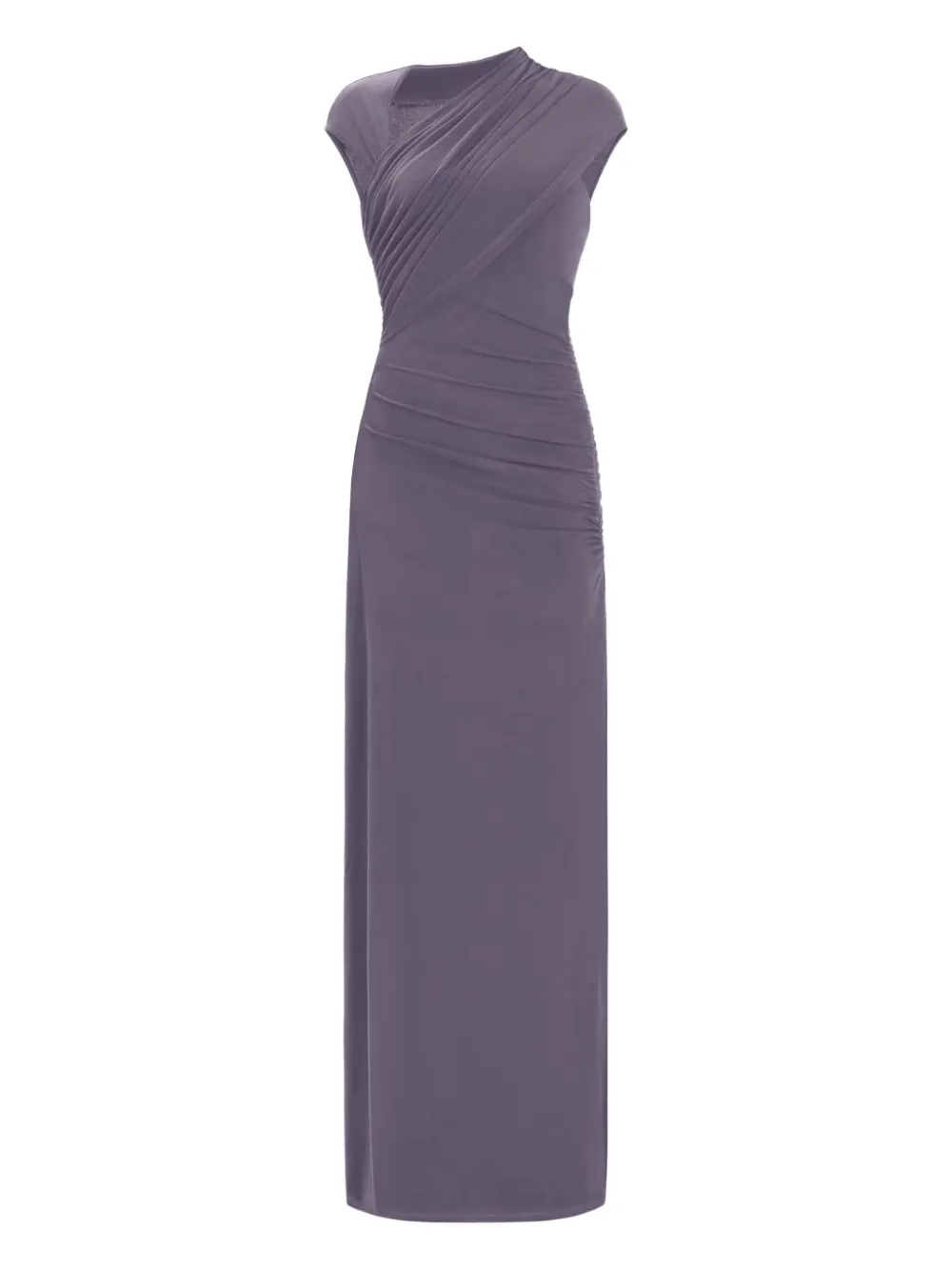 Hervé Léger vestido largo con diseño fruncido y asimétrico | gris | Image 1