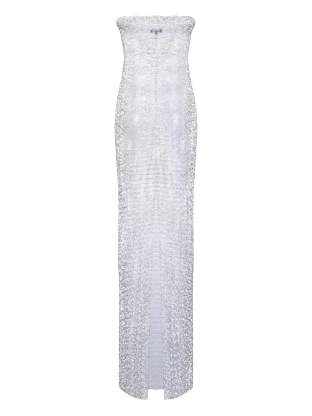Santa Brands rhinestone-mesh maxi dress - Bianco