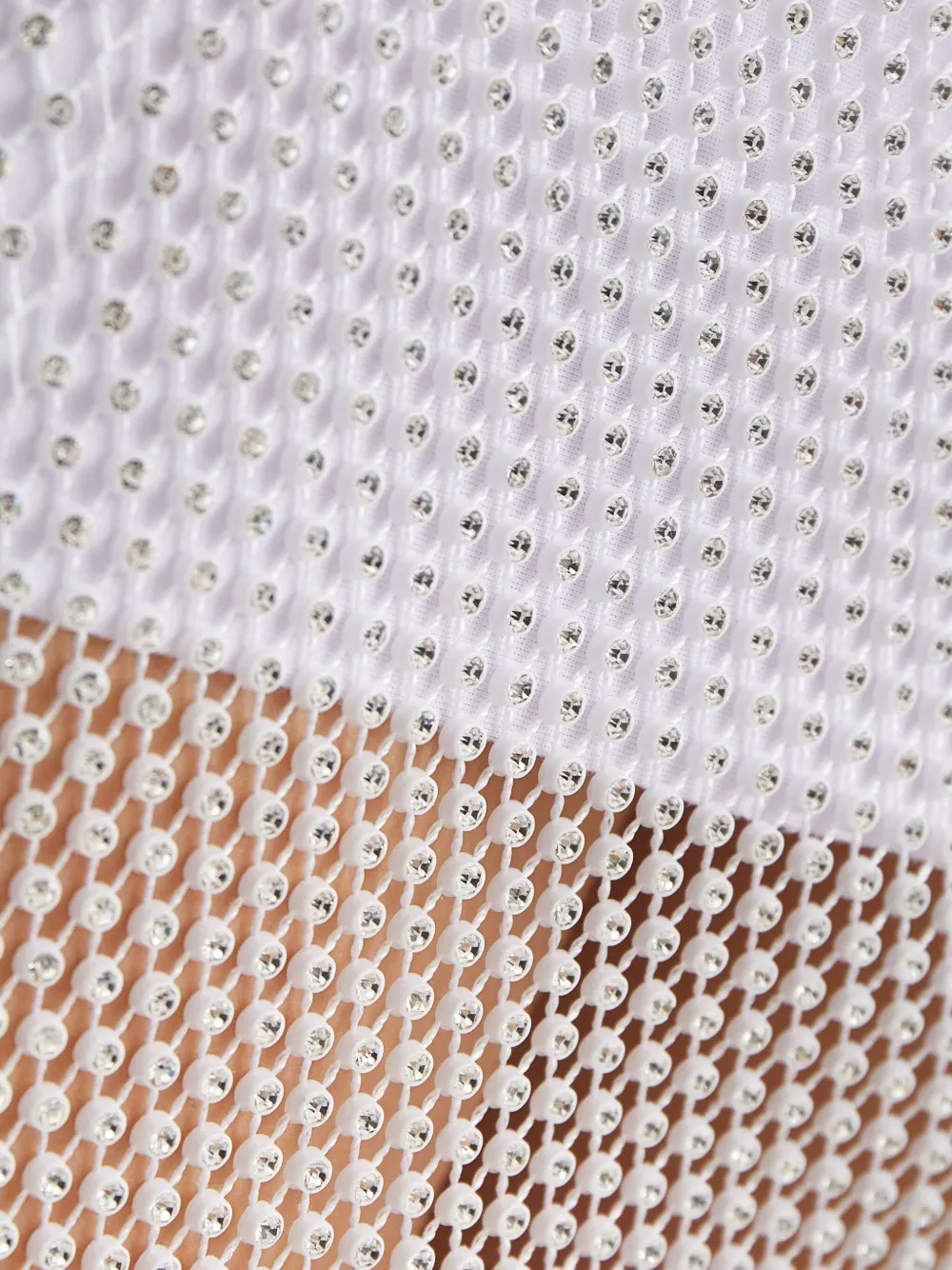 Santa Brands Mesh maxi-jurk met stras Wit