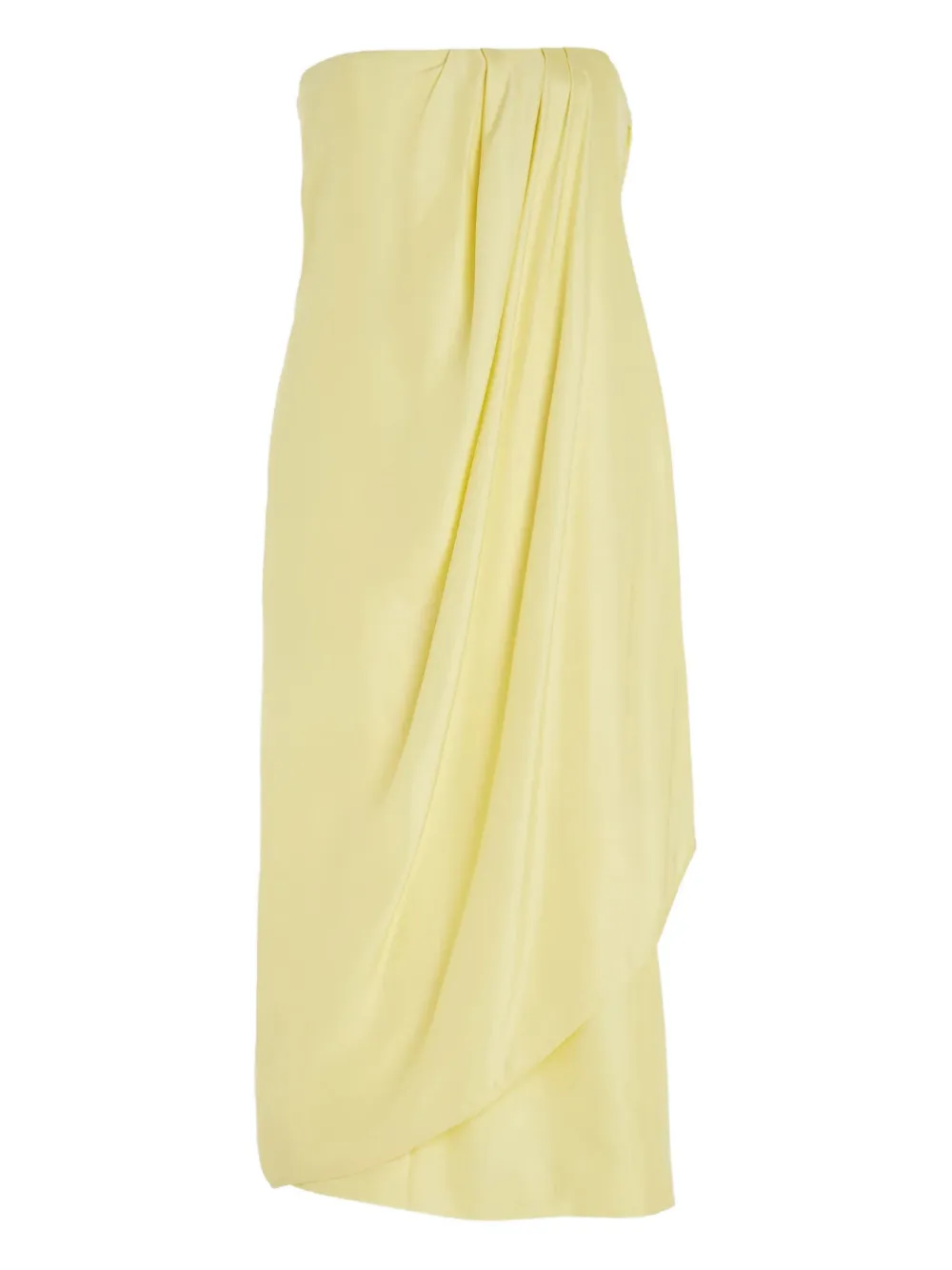 GAUGE81 Onna gedrapeerde midi-jurk Geel