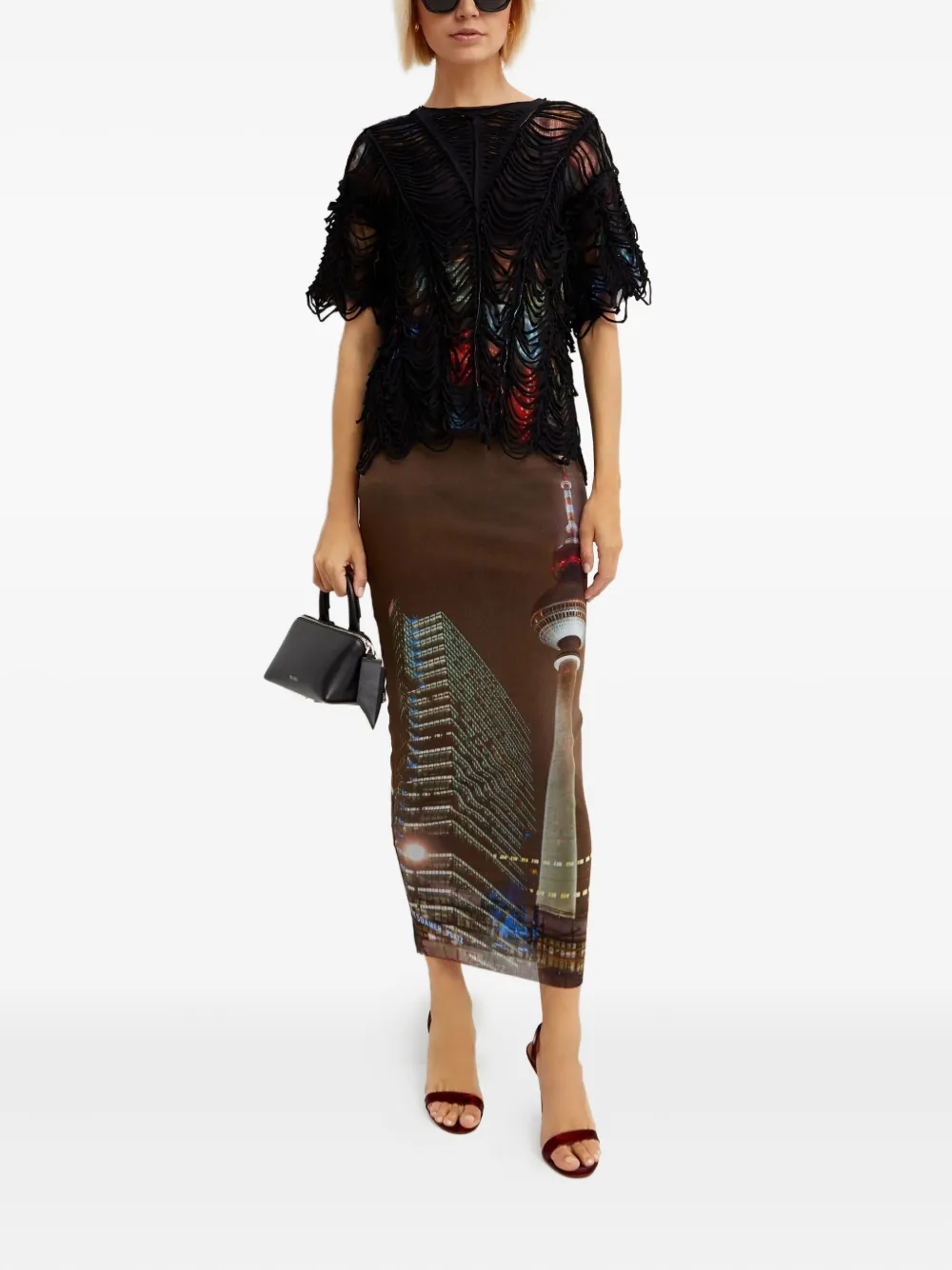 Jean Paul Gaultier Double-layered T-shirt In Black