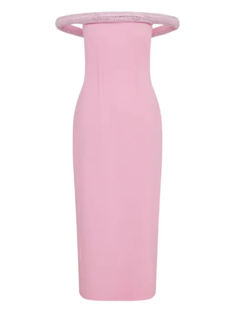 David Koma crystal-embellished midi dress