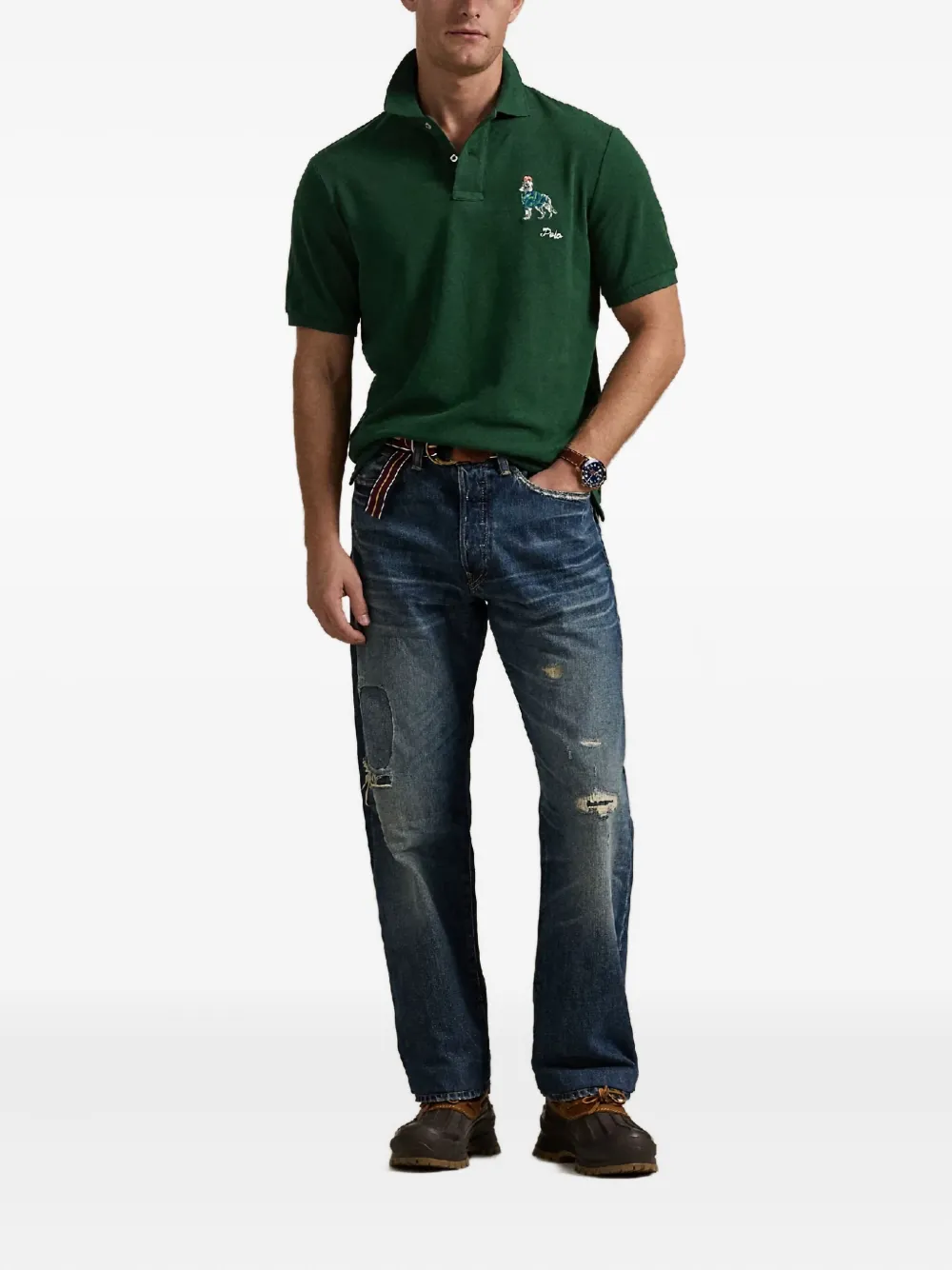 Polo Ralph Lauren Poloshirt met geborduurd detail - Groen