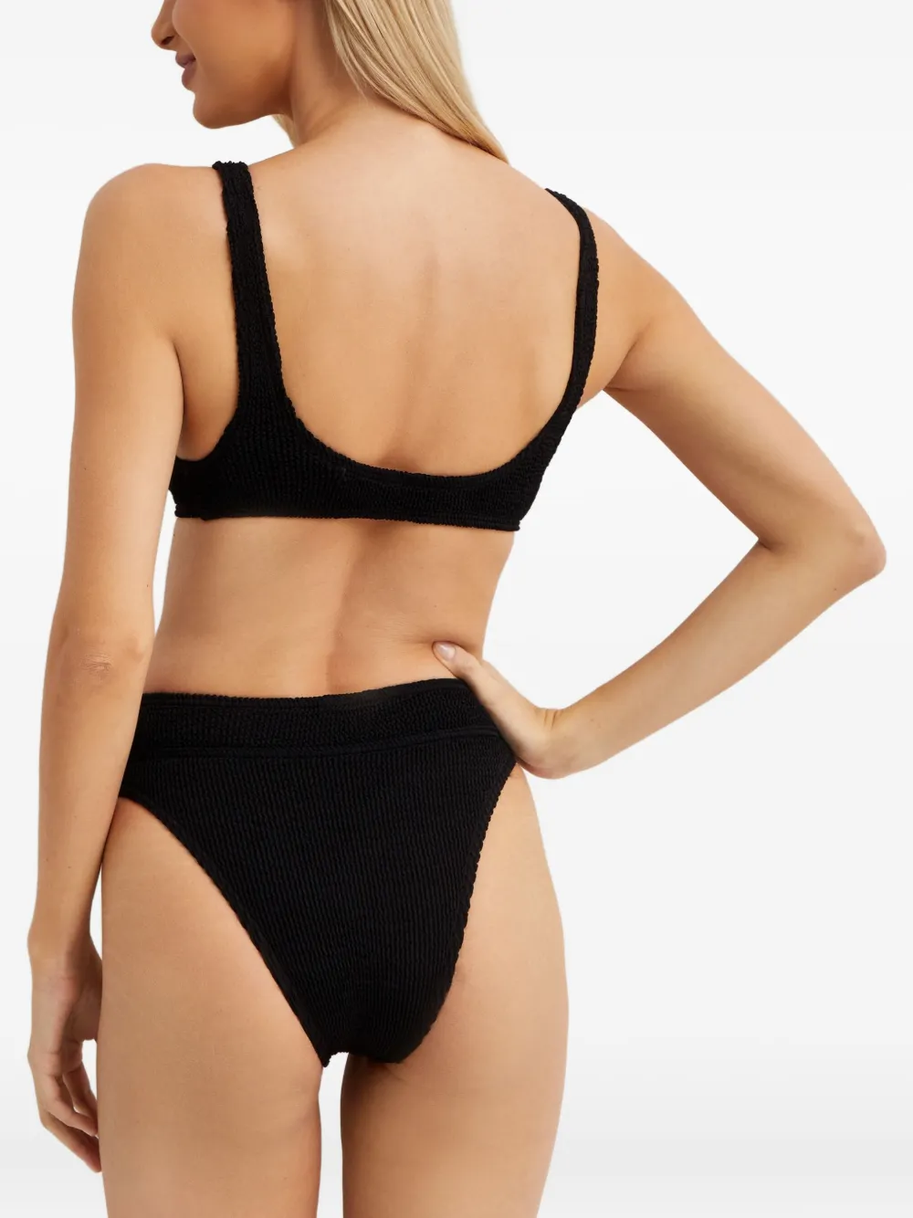 Bond-eye Scout bikinitop met diepe ronde hals Zwart