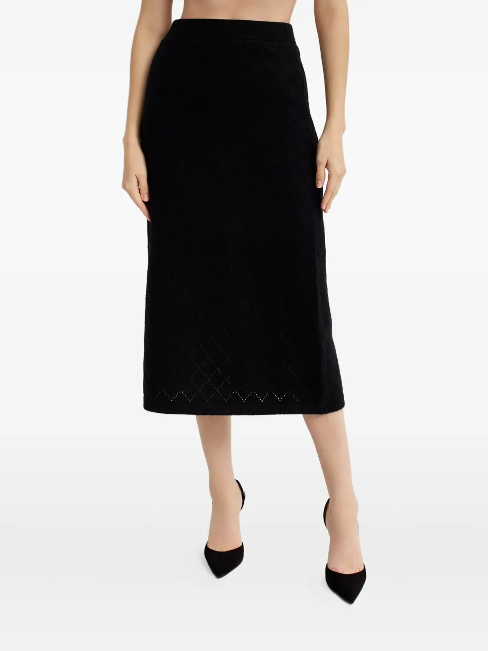 Zimmermann Openwork Mini Skirt In Black