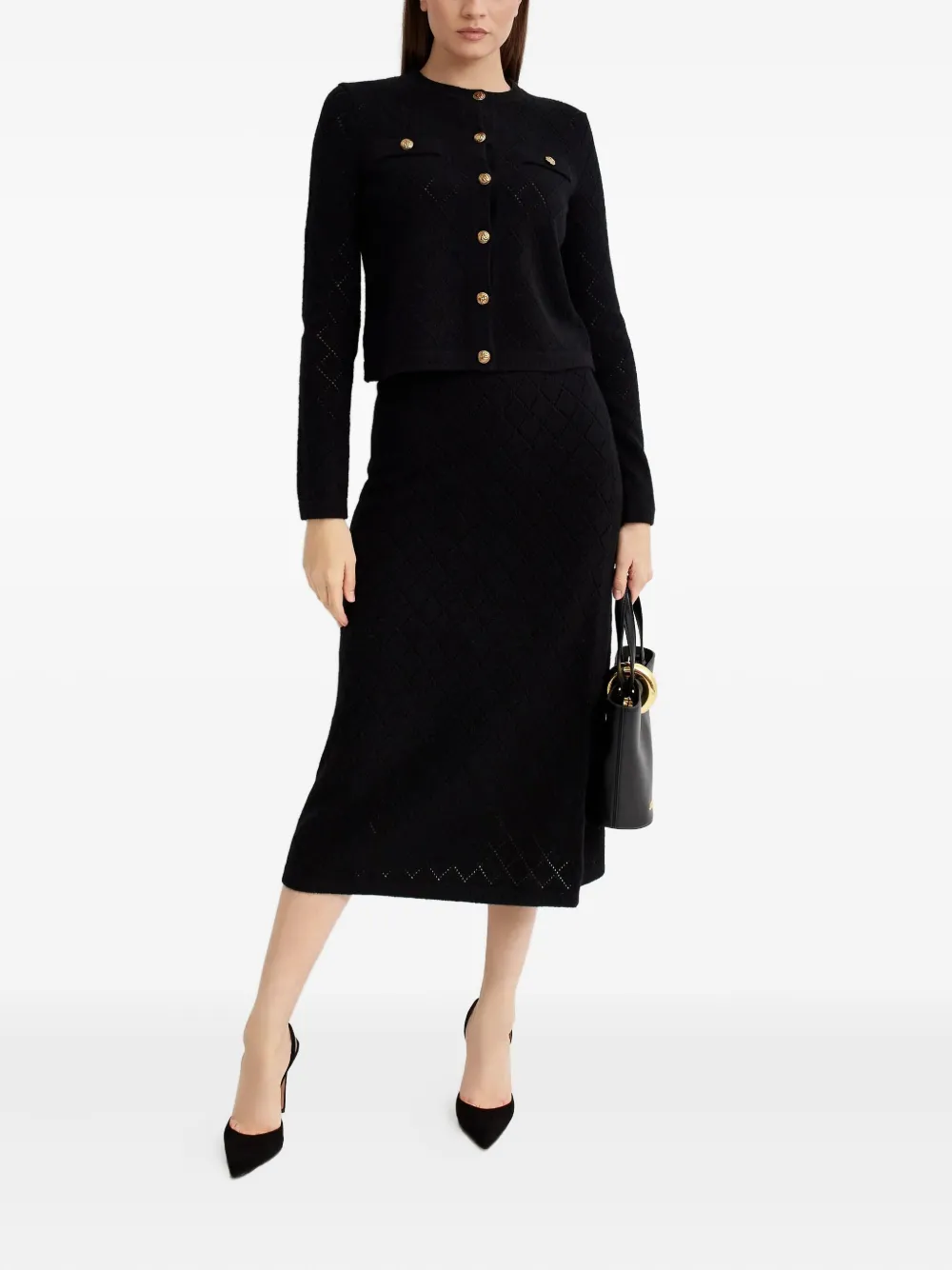 Zimmermann Openwork Mini Skirt In Black