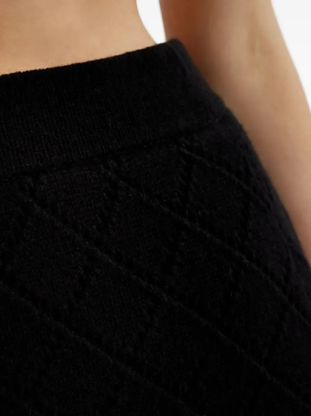Zimmermann Openwork Mini Skirt In Black