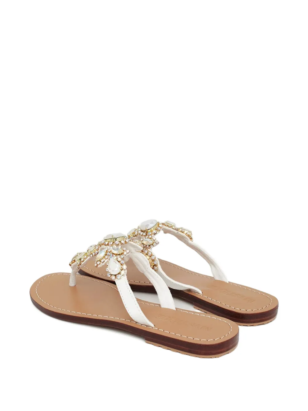 Mystique Crystal-embellished Sandals In Brown