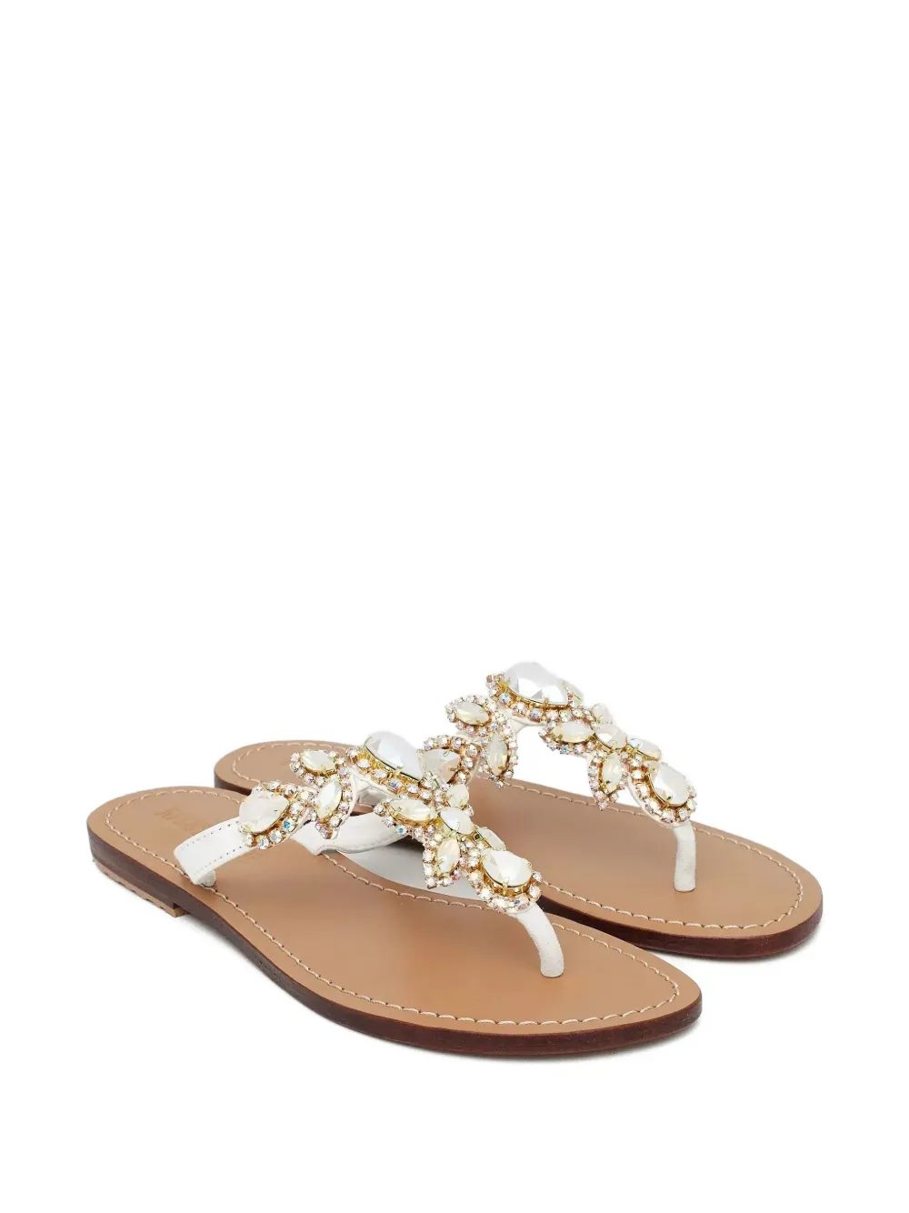 Mystique Crystal-embellished Sandals In Brown