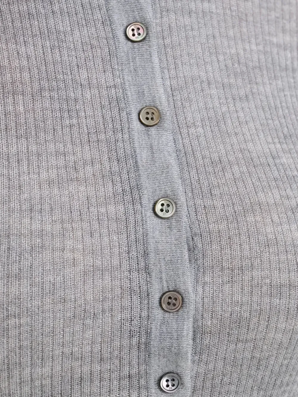 Gabriela Hearst Julian Ribbed Henley T-shirt In Gray
