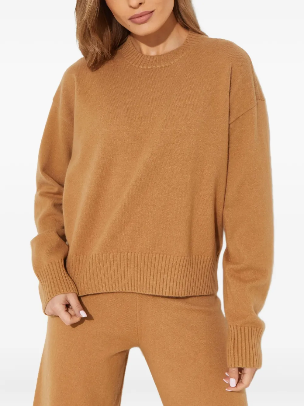 Yves Salomon round-neck sweater - Marrone