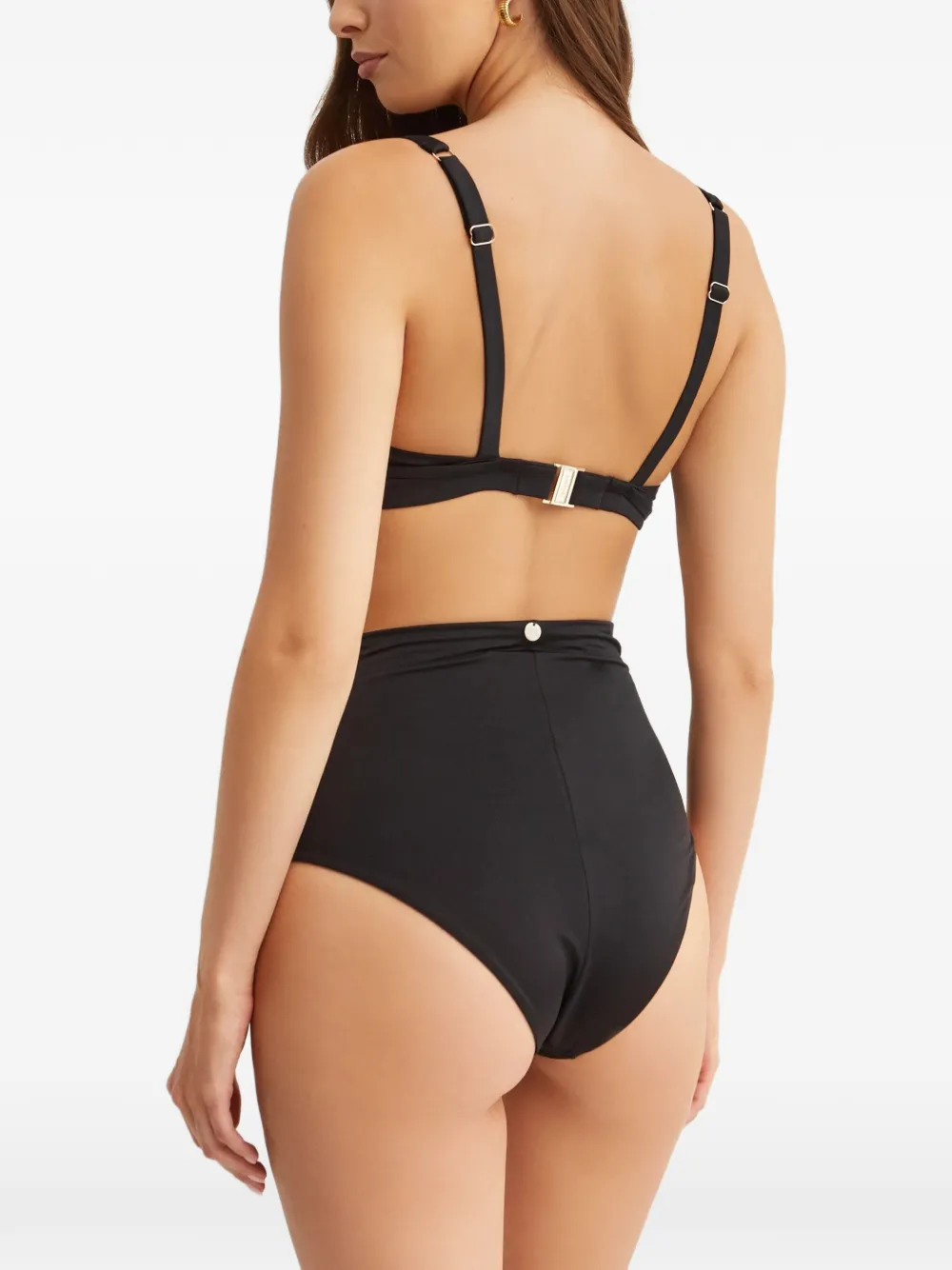 Max Mara Alia bikinitop met ringdetail Zwart