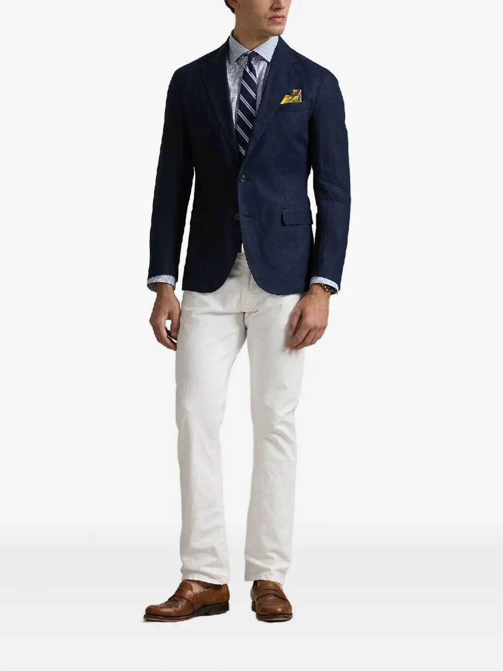 Polo Ralph Lauren Geruit overhemd met geborduurd logo - Blauw