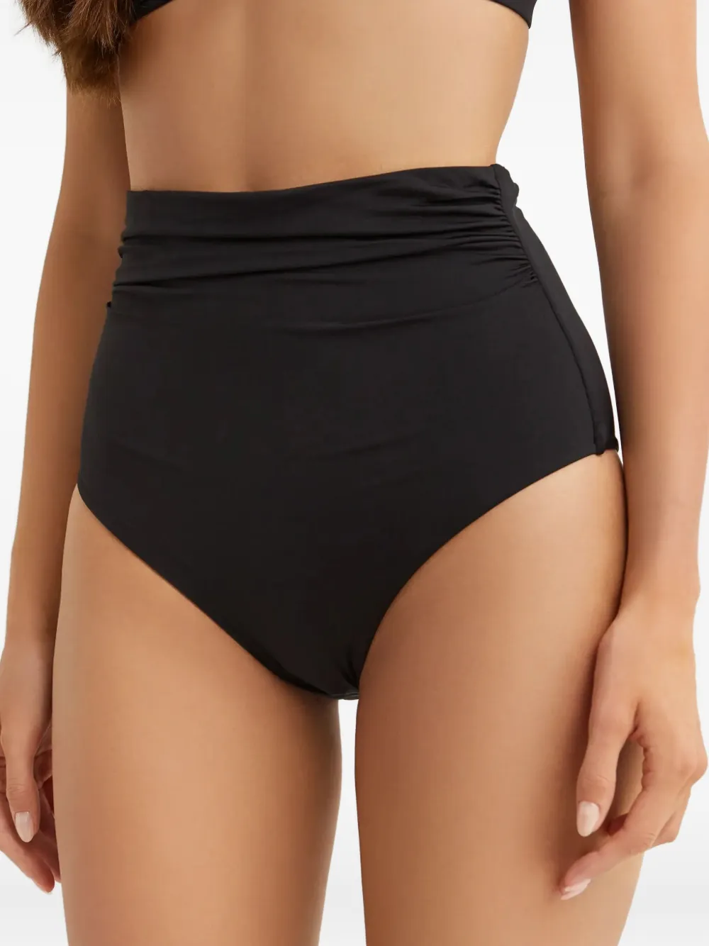 Max Mara High-waisted Charm Salli Bikini Bottoms In Brown