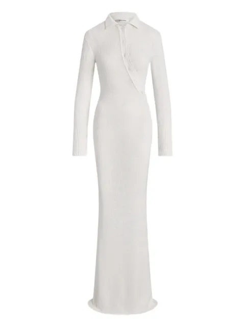 Aya Muse Helia long-sleeve button maxi dress