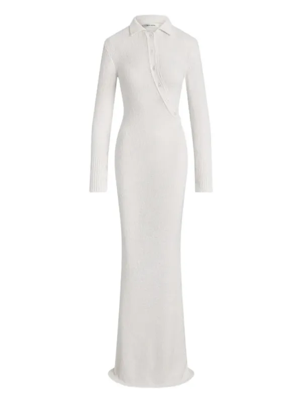 Aya Muse Helia Long-sleeve Maxi Dress - White