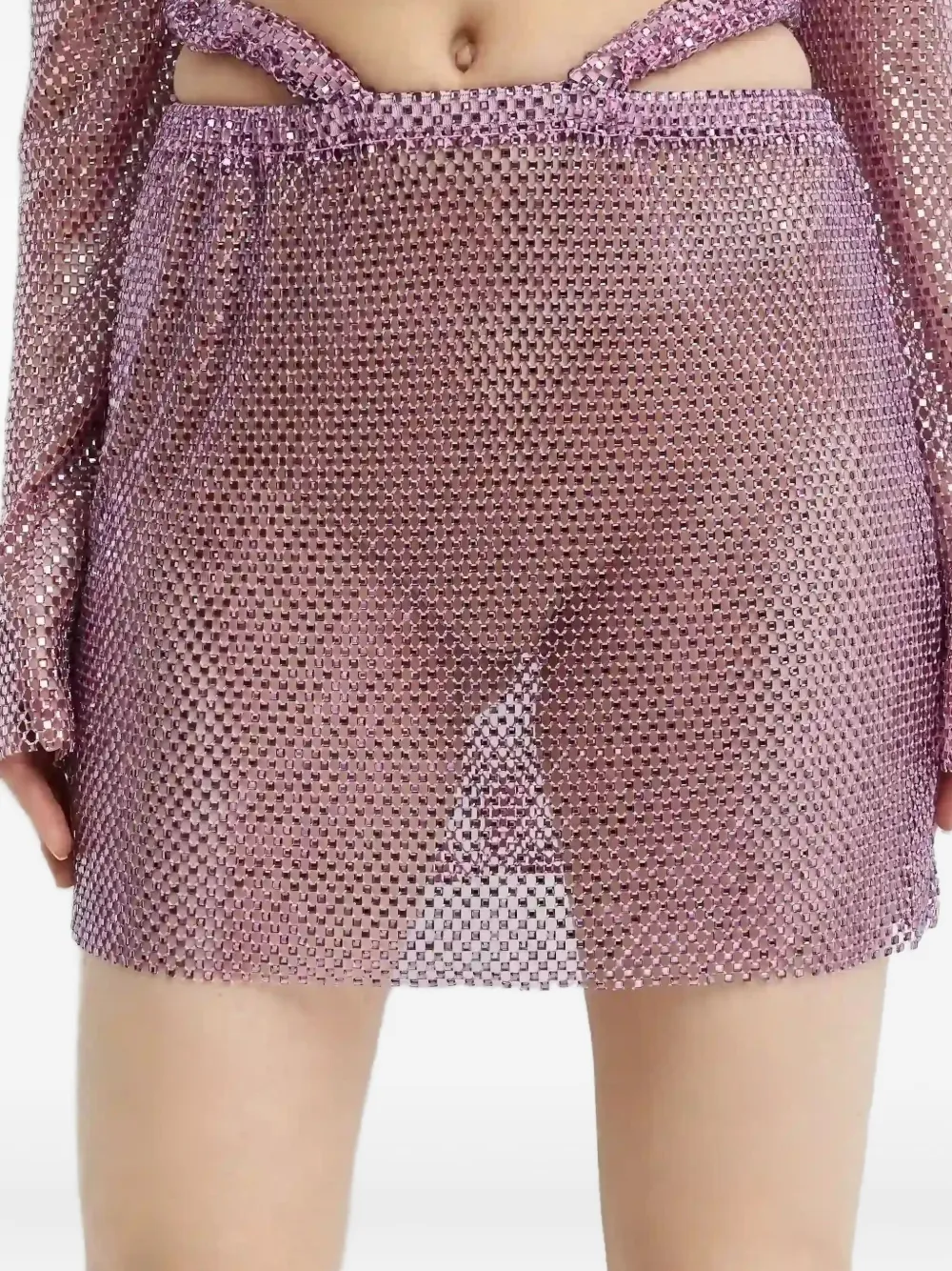 Santa Brands Mini-rok verfraaid met kristallen Paars