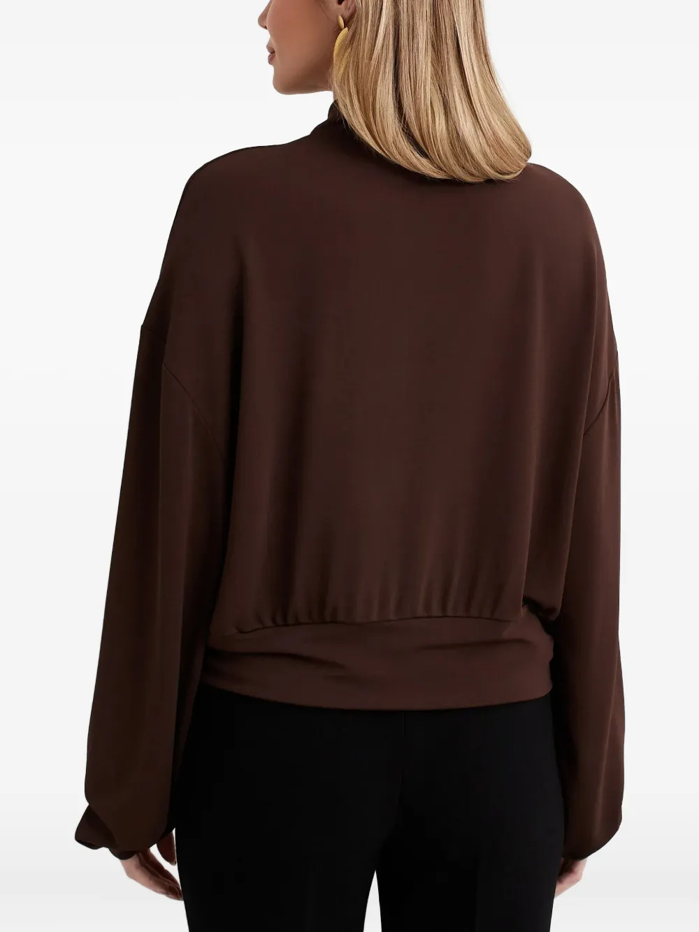 Aya Muse Polotop met knopen Bruin