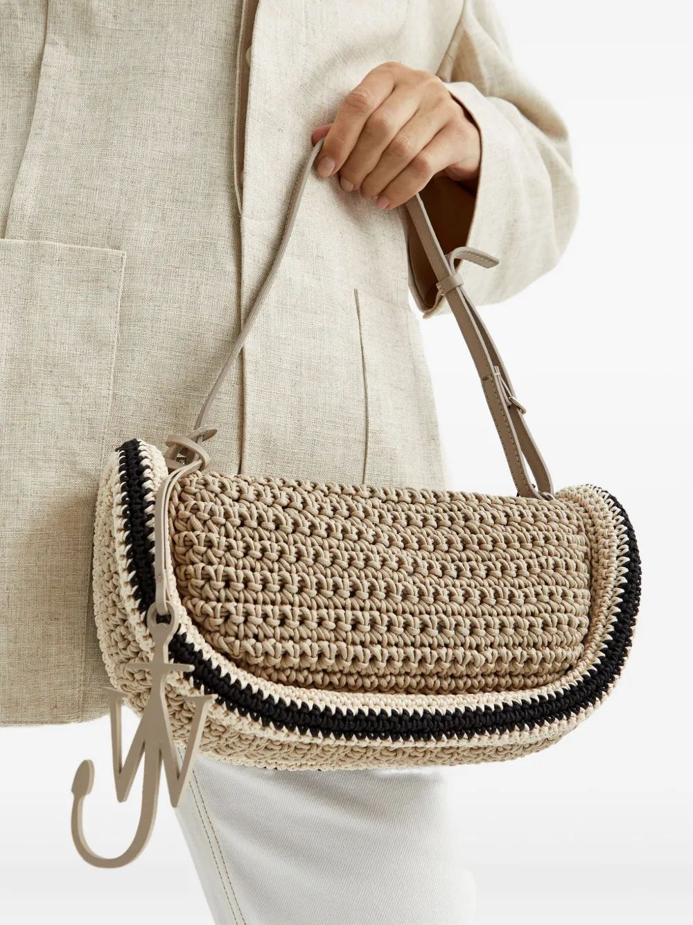 JW Anderson Bumper-15 gehaakte shopper - Beige
