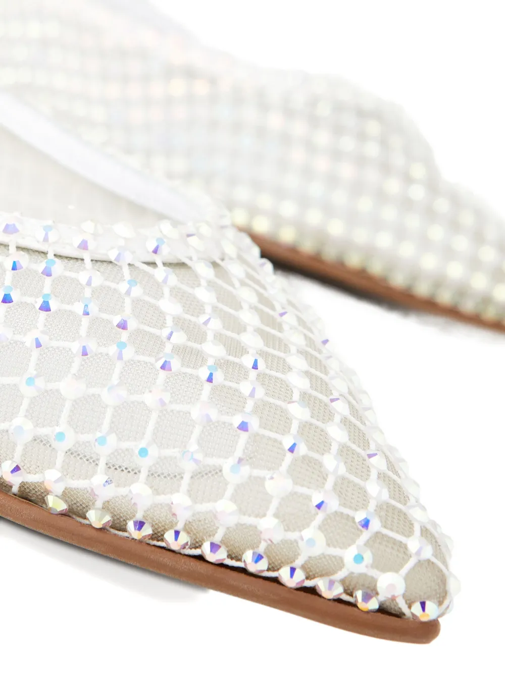 Le Silla Gilda platte pumps met mesh Wit