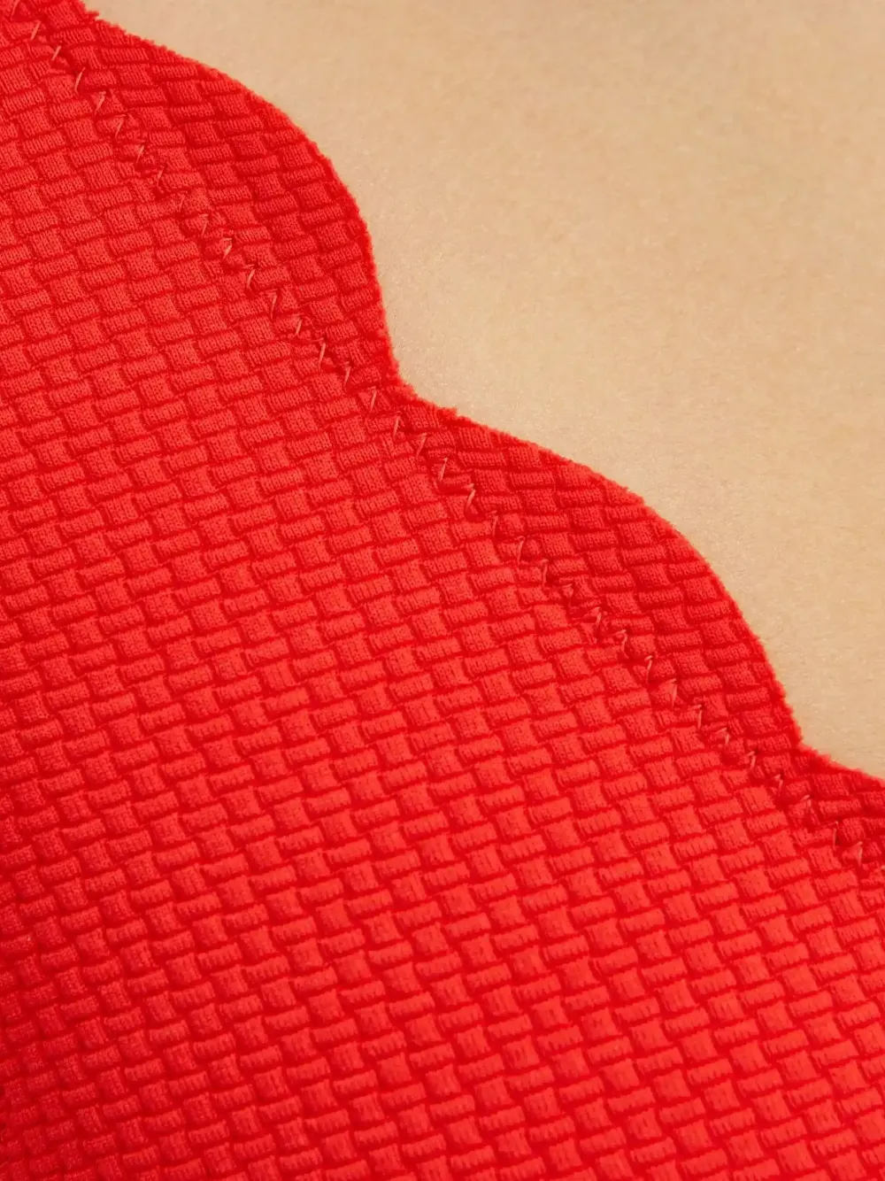  Marysia Santa Clara Scallop-edge Bikini Top - Red 