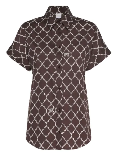 Max Mara Sponda logo-print button shirt
