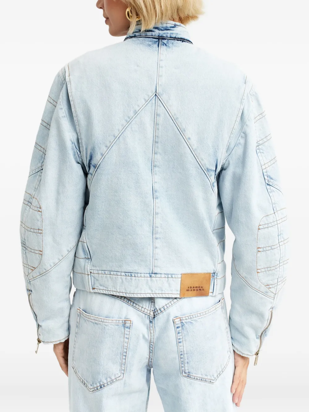 Isabel Marant Chady Zip Seam Jacket In Blue