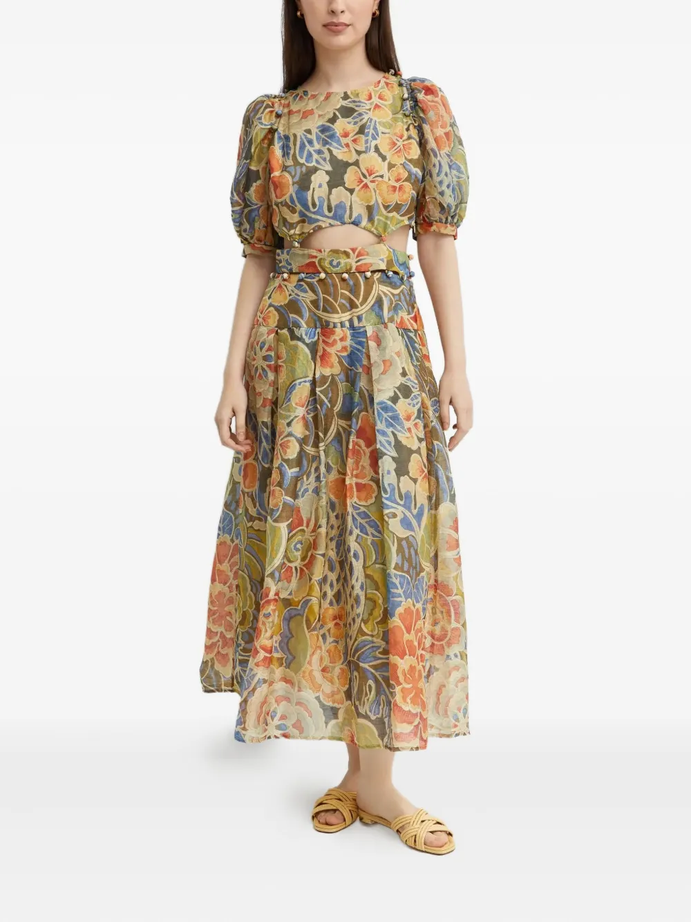 IXIAH Casablanca maxi-jurk - Groen