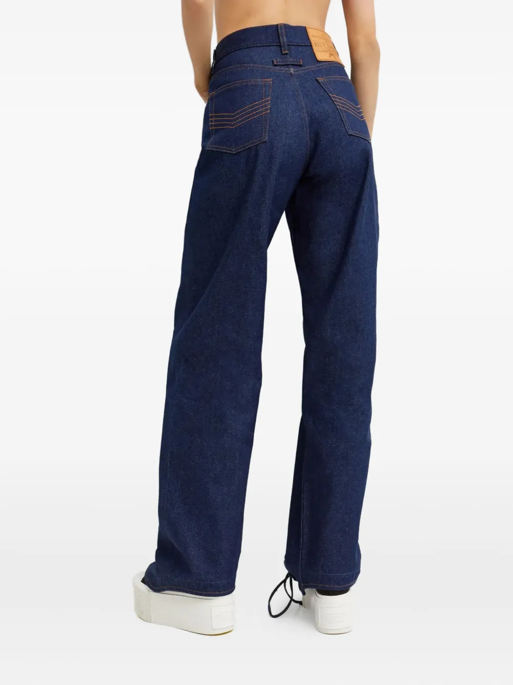 Jean Paul Gaultier Laced Jeans In Blue