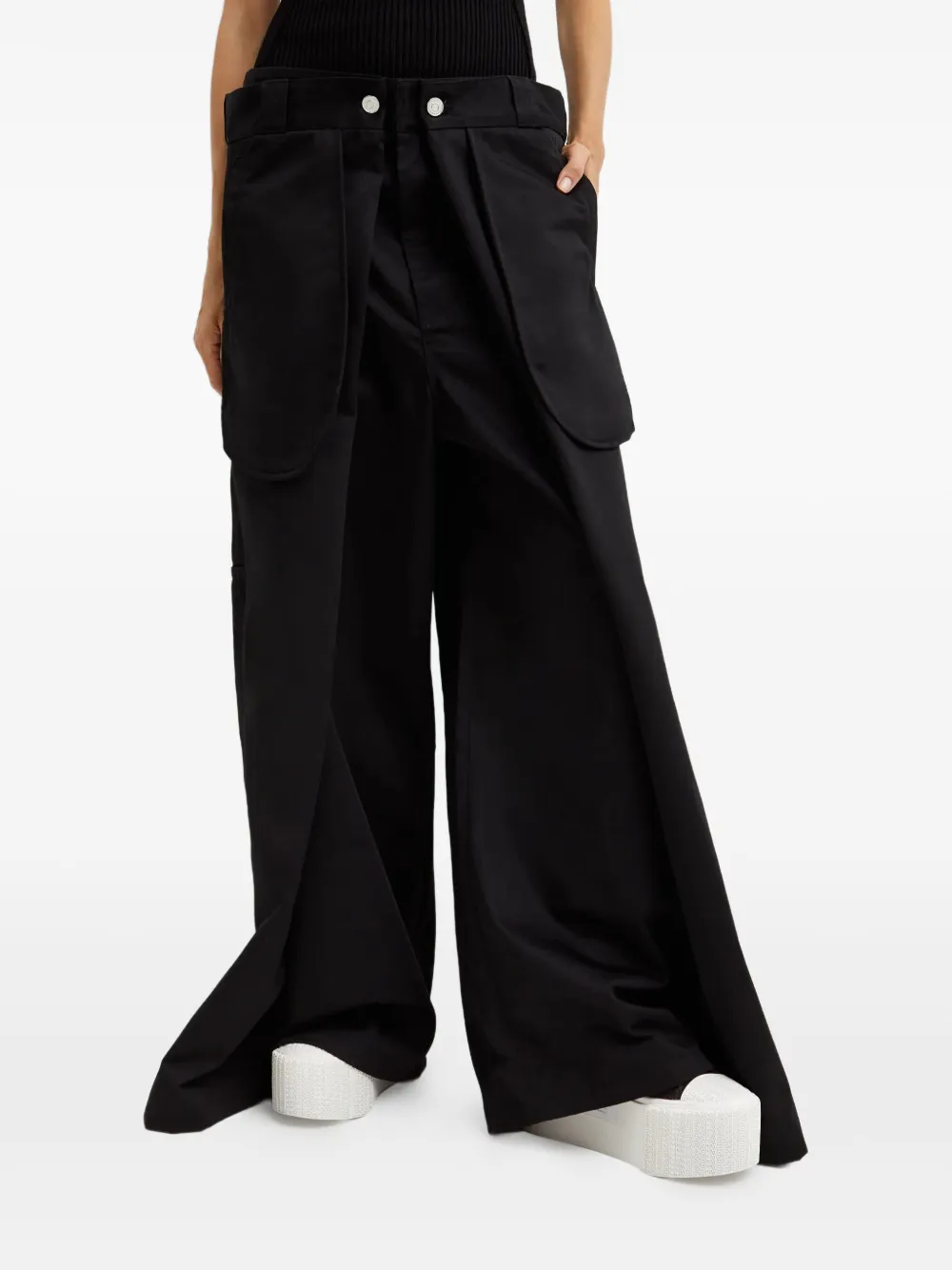 Jean Paul Gaultier X Shayne Oliver Wide-leg Trousers In Black