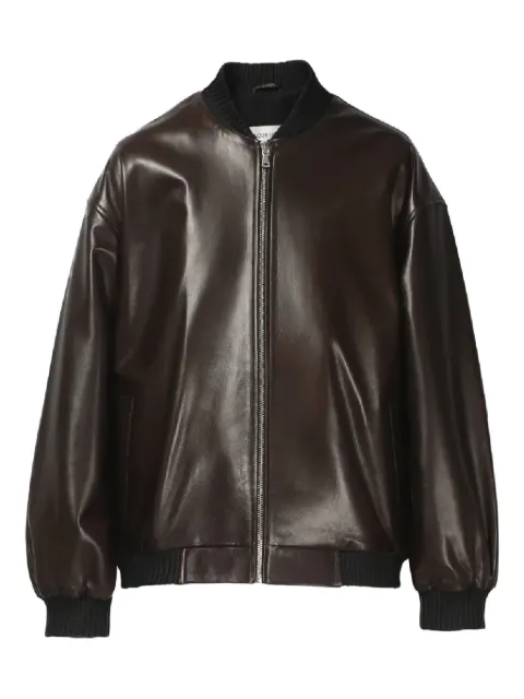 Nour Hammour Marly zipped bomber leather jacket