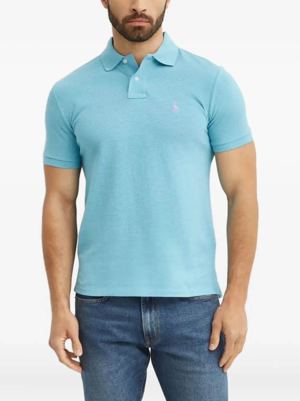 Polo Ralph Lauren Slim-fit poloshirt Blauw