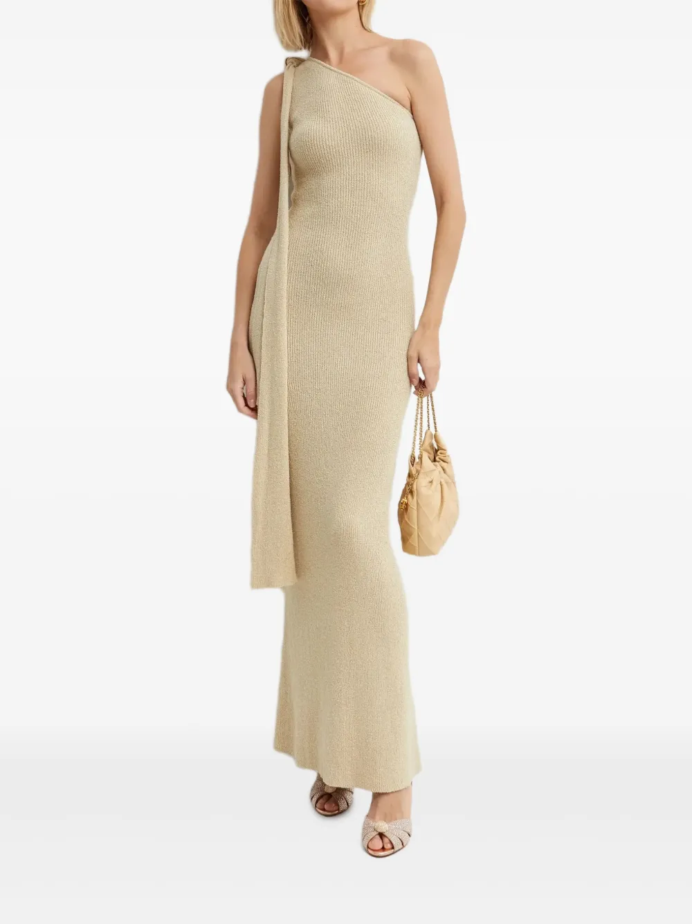 Aya Muse Dara ssymmetrische maxi-jurk - Beige
